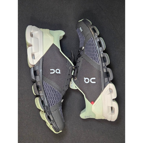 On Running Shoes - On Running Cloudnova Athletic Shoes in Black and Light Green